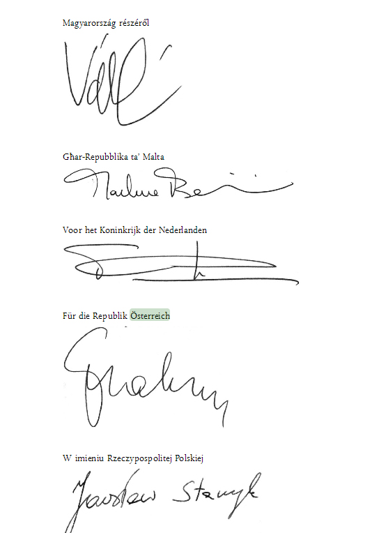 Unterschrift Österreichs am CETA Abkommen