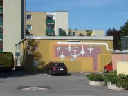 Flugzeuge-Wandmalerei in Großenzersdorf (NÖ)